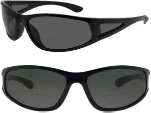 Bifocal Sunglasses - Lightweight Outdoor Unisex Reading Glasses with Side Shield Lens & UV400 Protection (2 Pack)