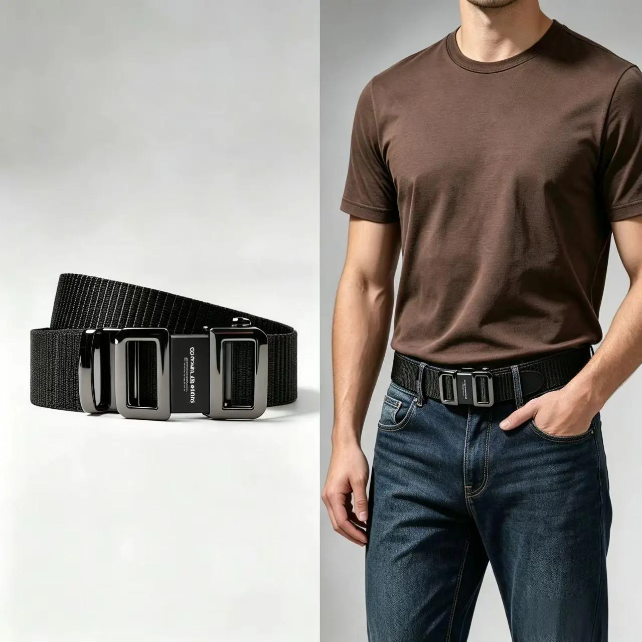 Mens Belt Leather Ratchet Easy Release Belt For Men Designer Belt Dress and Casual with Adjustable Buckle for Men's Wear Gift Textured Fathers Gift SpringStatements