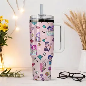 1PC 40oz, Cute Kpop Demonn Hunterr Tumbler, Stainless Steel Insulated Travel Drink Tumbler with Lid, Ideal Gift For Kpop Fans  | GN060326.R2889.ID00