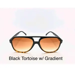 Black tortoise aviator with gradient sunglasses