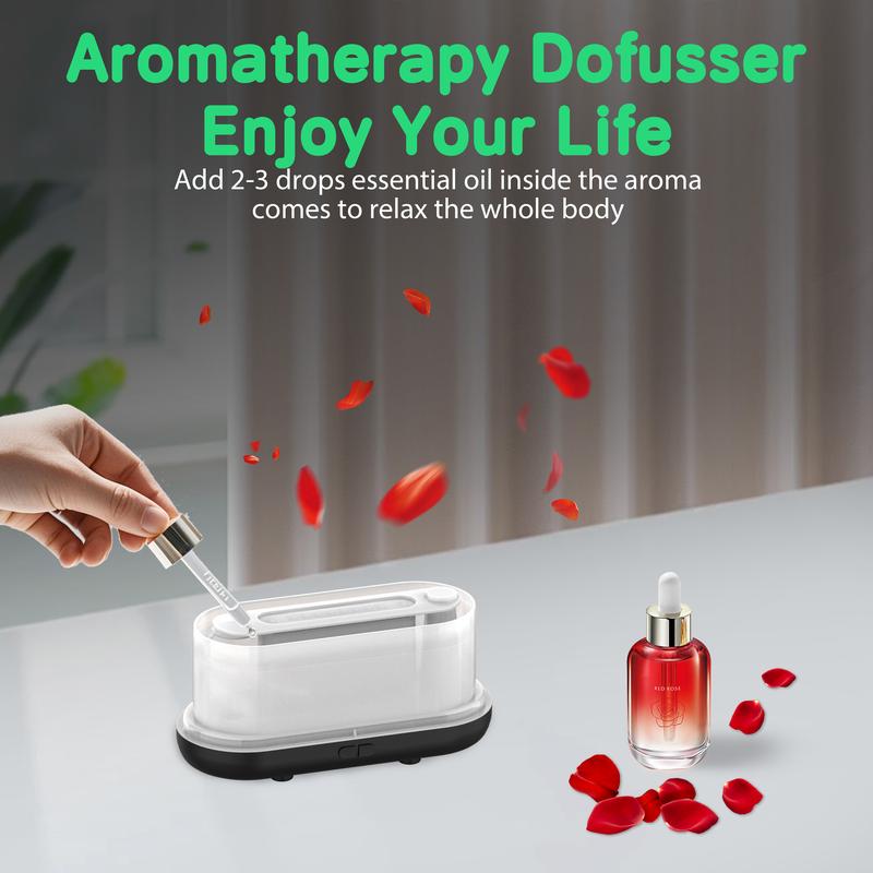 Upgraded 7-Color LED Flame Essential Oil Diffuser, Silent Humidifier with Auto-Off, 160mL Capacity for Home, Office & Yoga