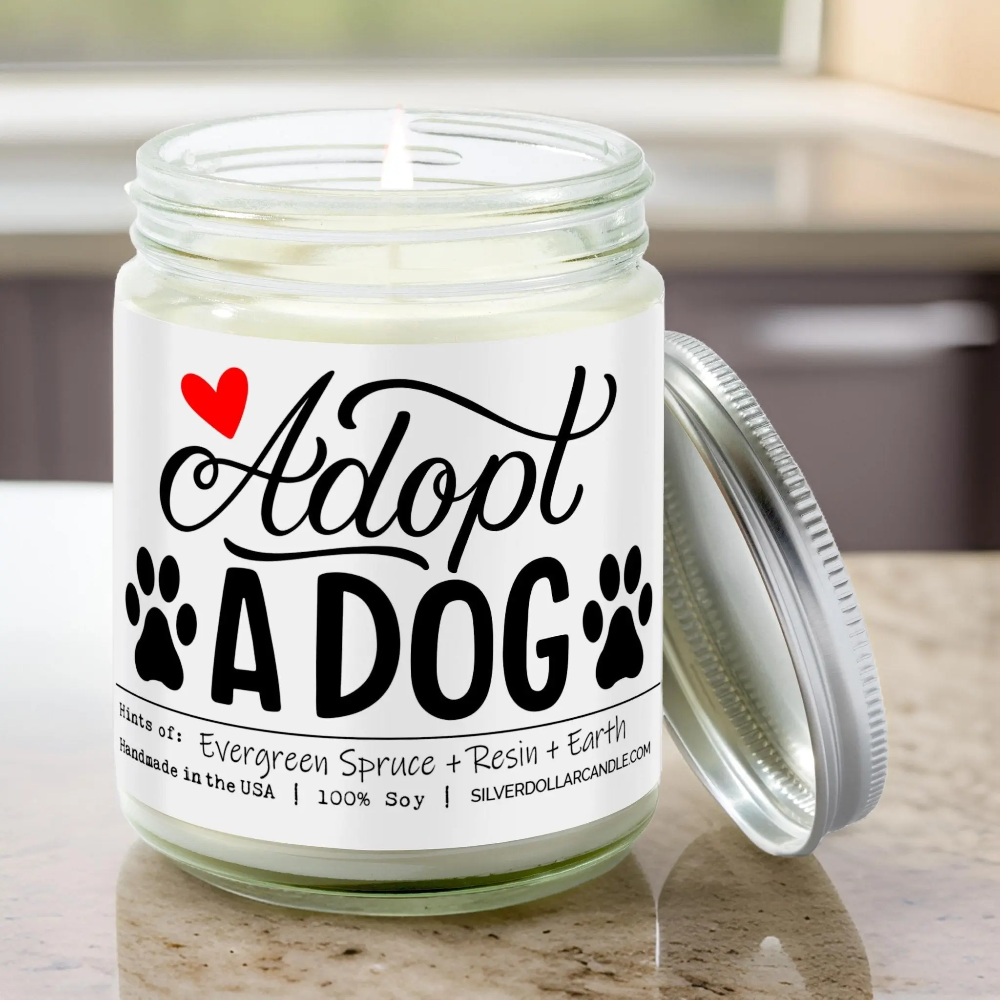 Adopt A Dog Candle | 9/16oz Christmas Tree Scented Candle