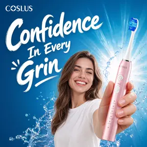 COSLUS C30 Sonic Electric Toothbrush for Adults, Rechargeable Plaque Remover for Teeth Whitening with 5 Modes, 4 DuPont Brush Heads & Smart Timer DealsForYouDays