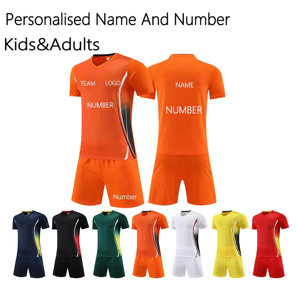 Personalised Football Shirt Custom Soccer Jerseys for Adult Personalised Football Shirt Short Set Men Women Football Jersey