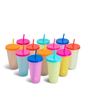 24-Piece Bright Color-Changing Cup Set