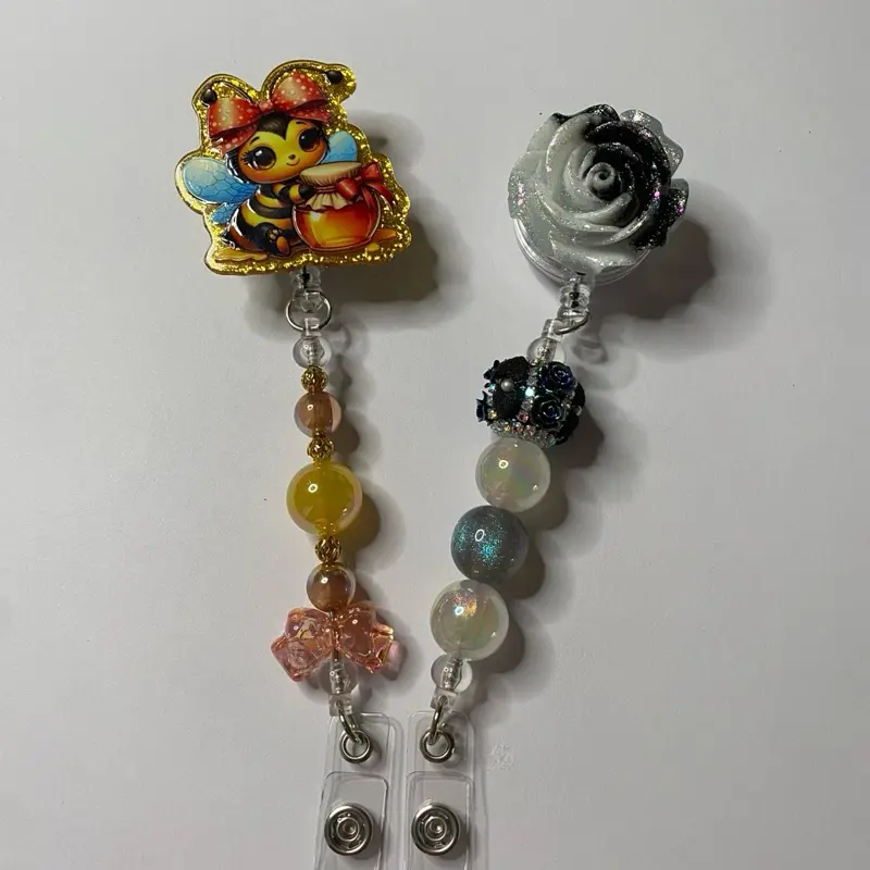 Badges w/beads - Decorative Badges with Beads