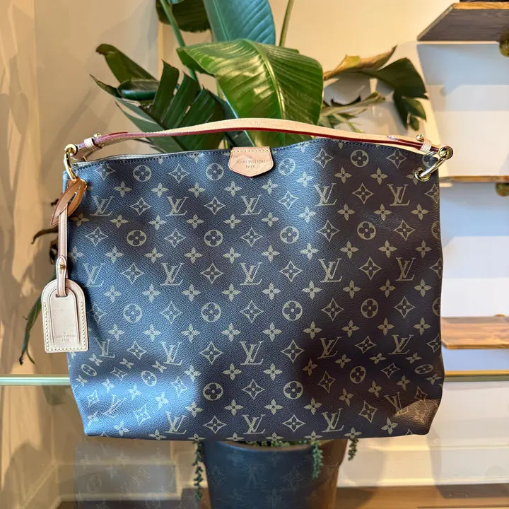 Pre-owned Louis Vuitton Coated canvas Shoulder Bags Monogram Graceful MM