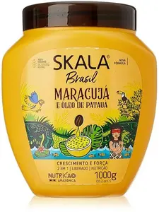 NEW SKALA - Brasil - Creme de Tratamento 2 em 1 Maracuja e Oleo De Pataua 1 Kg - (Passion Fruit & Pataua Oil 2 in 1 Treatment Cream Net 35.27 Oz)