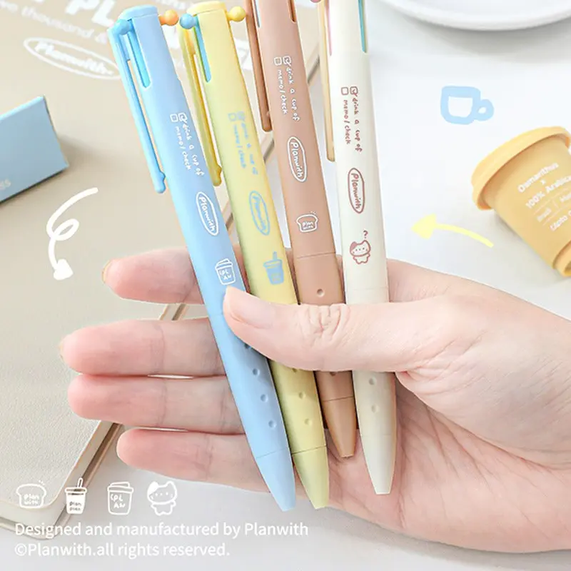 Rosy Posy Triangle Multi-Color Specialty Pen, Writing Pens, Finished Planwith Caféfé Series, Stylish Writing Instrument, Perfect Gift for Office & School Use