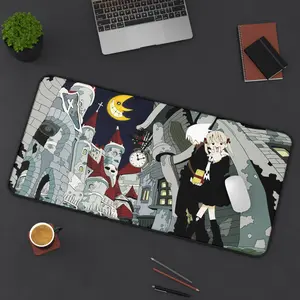 Funny Soul Eater Moon Anime Desk Mat, Soul Eater Mouse Pad, Keyboard Mat, Funny Anime Manga Desk Mat For Office, Gift For Gamer