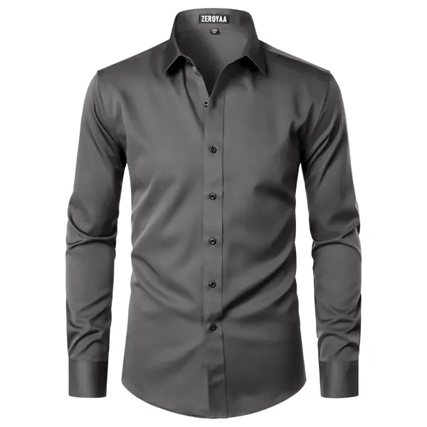 ZEROYAA Men's Long Sleeve Dress Shirt Modern Slim Fit Wrinkle-Free Casual Business Button Up Shirts Elegant Smooth Satin Finish - TikTok Shop ZEROYAA Men's Long Sleeve Dress Shirt Modern Slim Fit Wrinkle-Free Casual Business Button Up Shirts Elegant Smooth Satin Finish - TikTok Shop