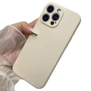 Candy Color Silicone Phone Case for iPhone 17 16 15 14 13 12 11 Pro Max Plus 17 Air X XS Max Soft TPU Back Cover Camera Protective Shockproof Fundas