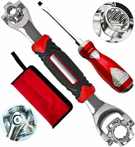 52 in 1 Socket Wrench & Screwdriver Set, Stainless Steel Multi-Functional Rotating Spanner with 360° Flexibility Dog Bone Wrench for Bolts, Nuts, and Ideal for Home and Automotive Repair Mian MU