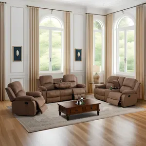 Brown Pineapple Velvet 3-Seater Sofa Set, Modern Upholstered Couch for Living Room, Soft Comfortable Furniture for Home, Apartment & Family Room