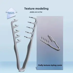 2pcs Mens Root Lift Hair Comb Easy At Home Hair Styling Tool For Flat Bangs and Hair Roots Conceals Hair Part Shapes Face Lightweight Durable No Pulling No Damage Simple Daily Use Work Travel Natural Clean Neat Look Effortless Grooming Tool