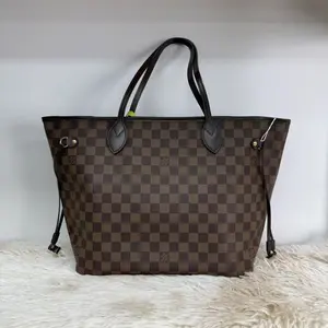 Pre-owned Louis Vuitton Coated Canvas Shoulder Bags Neverfull MM with Pochette D8051925 Vluxury
