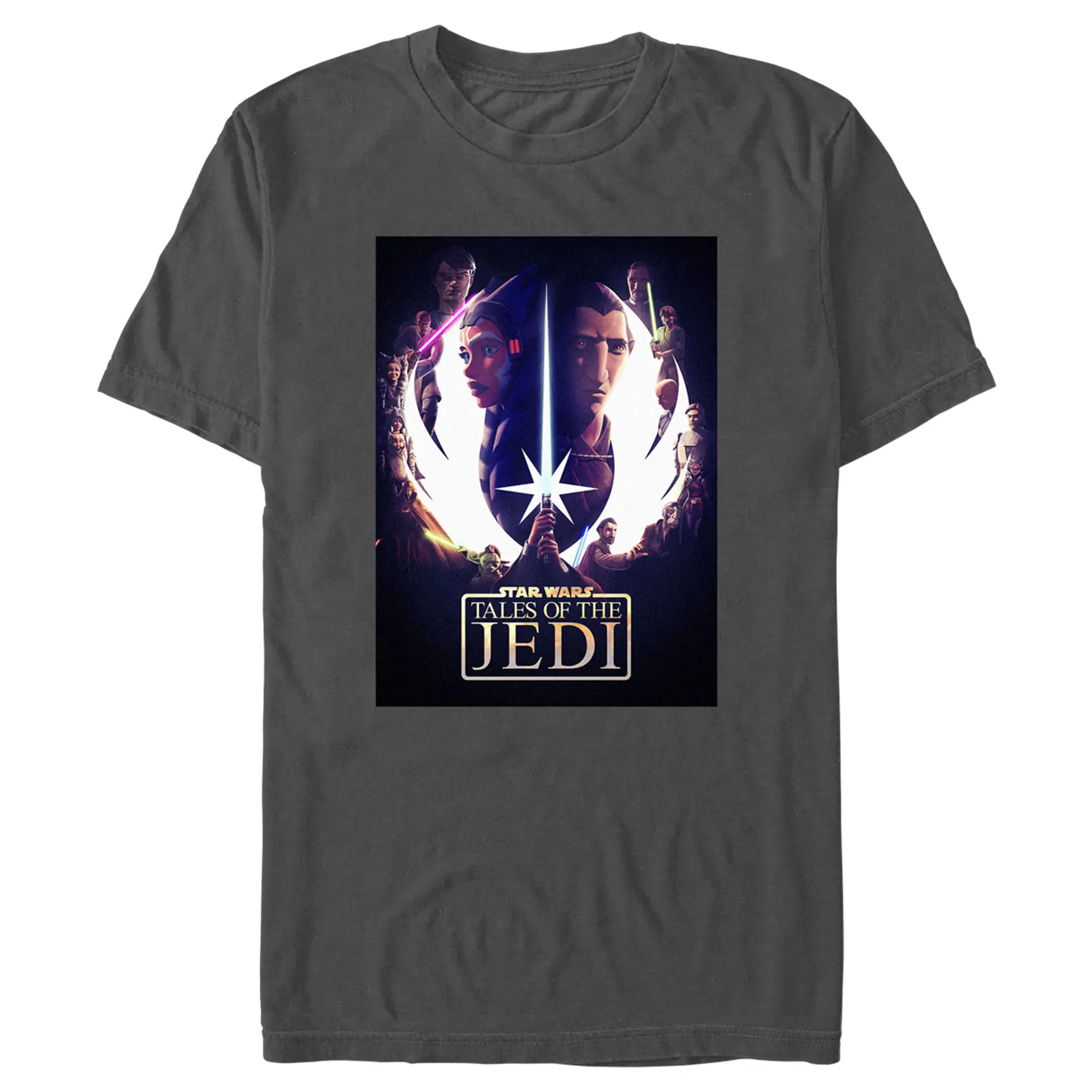 Men's Star Wars: Tales of the Jedi Epic Poster Short-Sleeve Cotton Tee - Casual Jedi Symbol All-Seasons Menswear Top