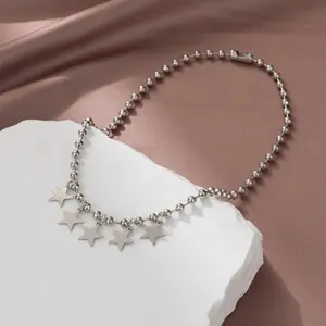 2025 Creative Star Pendant Necklace Minimalist Versatile Star Shaped Street Style Jewelry Fashion Accessory for Women