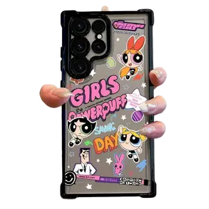 Warner Bros. The Powerpuff Girls Phone Case Suitable for Samsung Galaxy S25 S24 S23 S22 FE Ultra Plus 4G/5G Anti-Drop Transparent Soft Back CoverChristmas gift