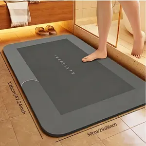 [Popular Choice] Super Absorbent Quick-Dry Bath Mat - Soft, Non-Slip Diatomite Design, Suitable for Showers, Bathtubs, and Doors - Hypoallergenic, the Perfect Home Decor Accessory