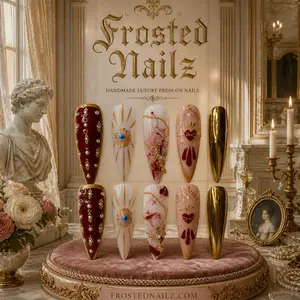 Spring Press on Nails Set of 10 - Assorted Designs with Colorful Glaze Finish, Oval Shape, Glossy Finish, Perfect for Any Occasion