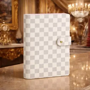 Vegan Leather A5 Ring Binder Notebook Budget Planner Organizer Cover for Efficient Planning and Organization