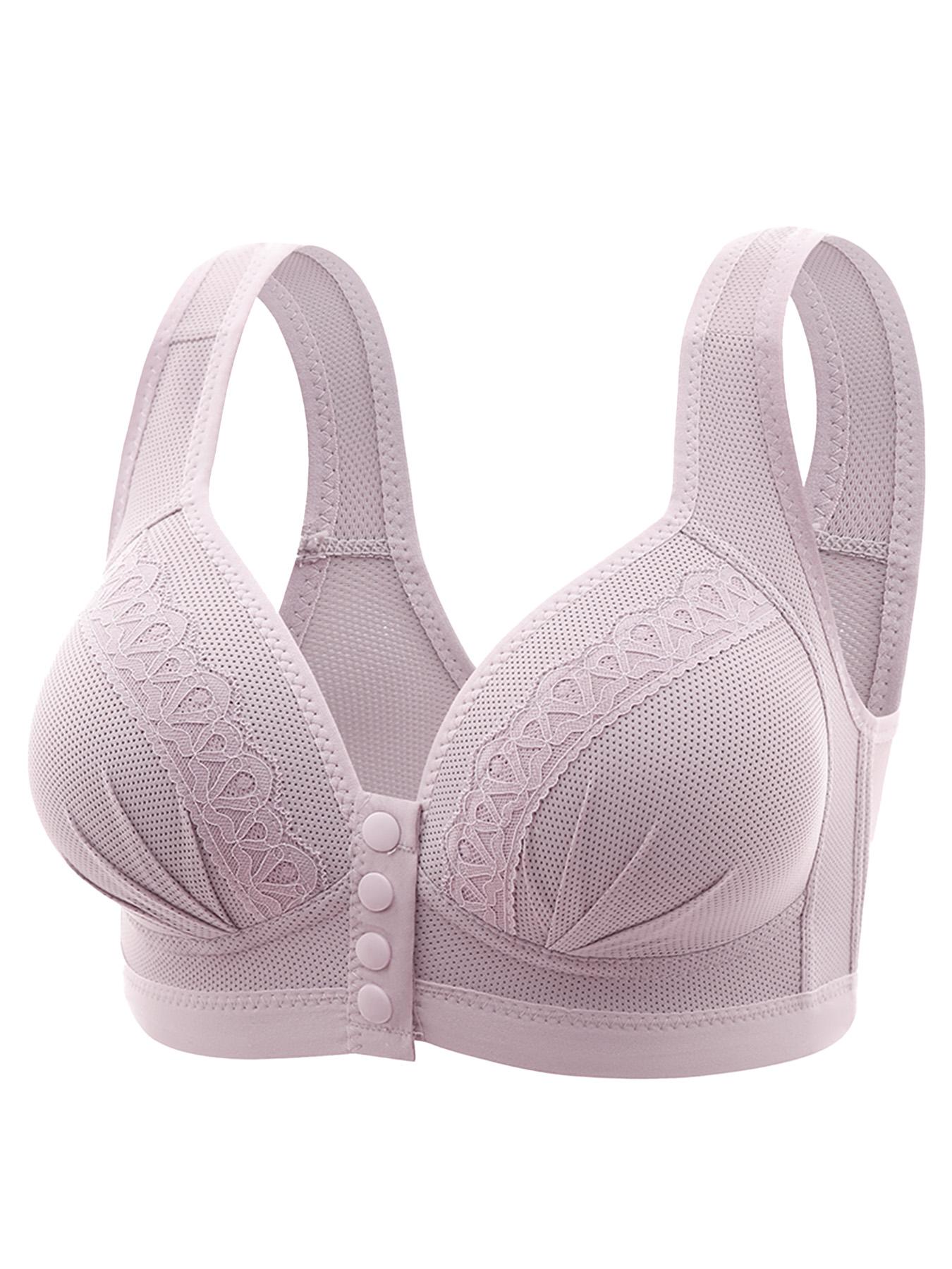 1/3/6PCS Women's Push-Up Jacquard Bra Front Closure Bras Posture Full Coverage Underwire Unlined Seamless Bra for Daily Wear All Seasons, Push bra,Womenswear, Unlined Bra, Wireless Underwear Bras