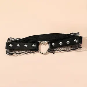 1Pc Elastic PU Leather Thigh Ring, Punk Style Body Leg Chain, Adjustable Carnival Party Fashion Body Accessory for Women