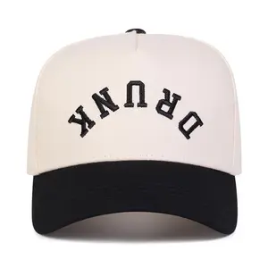 Drunk Letter Embroidered Baseball Cap for Men Women, Adjustable Outdoor Sun Protection Hat, Casual Woven Fitted Cap