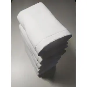 4 Pack 100% Cotton Velour Fingertip Towels - Extra Absorbent Soft Face Hand Towels, Premium Deluxe Terry-Velour Towels Ideal for Bathroom Kitchen, Great as Kitchen Dish Towels, White