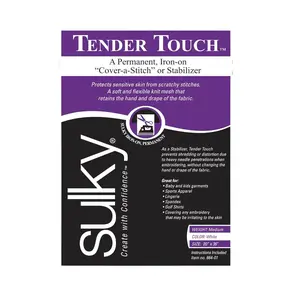 Sulky Of America Cut Away Tender Touch Iron-On Backing White, 20" by 36", Plum Dandy (664-01)