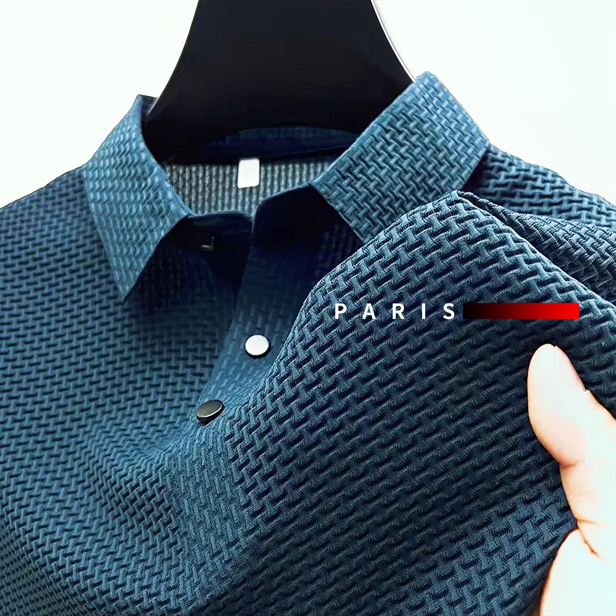 Fashion cool men's polo shirt, new button casual short-sleeved shirt men's clothing