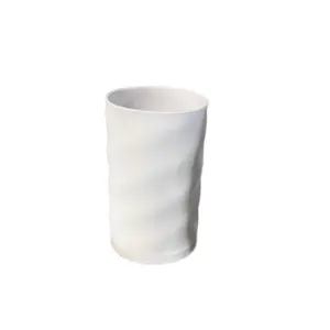 3D Printed Vase - White, Durable Material, Ideal for Home Decor with a twist to it