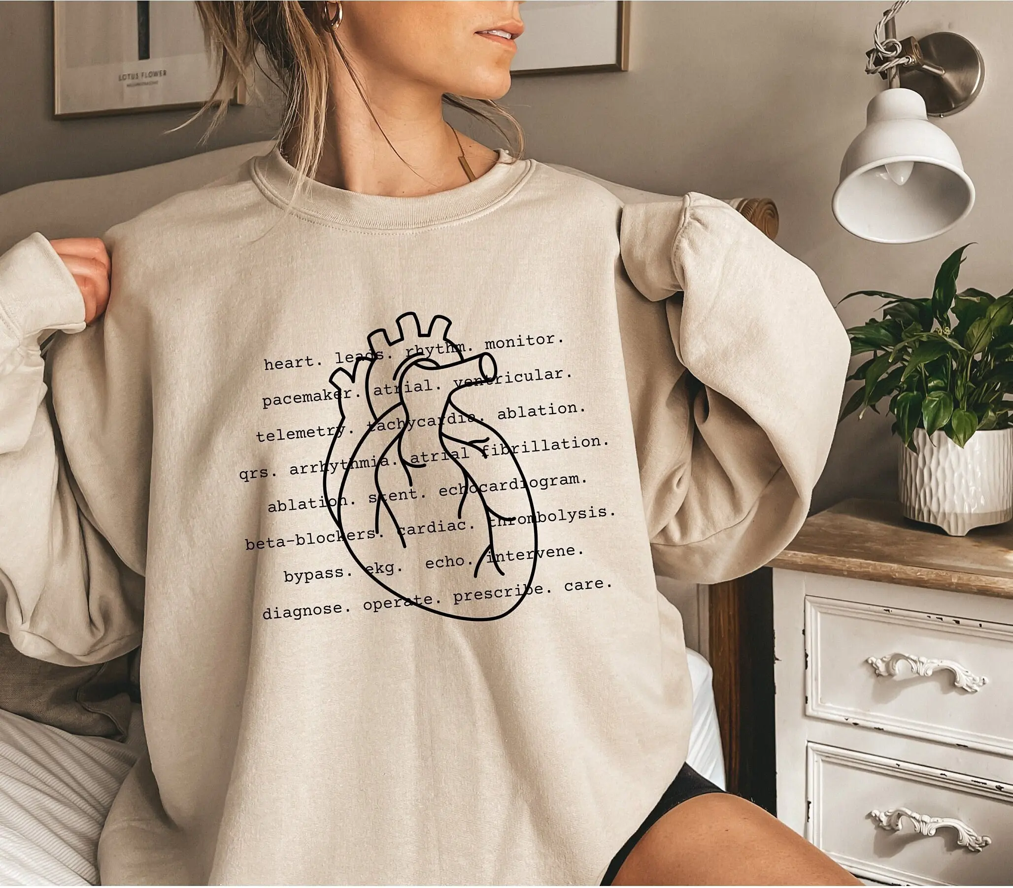 Funny Cardiac Nurse T-Shirt / Sweatshirt / Hoodie ,  Heart Anatomy CVICU Anatomical Heart Gift Cath Lab Tech Cardiology Nursing School Student