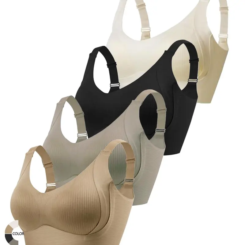 dailydrip Women's Solid Wireless Push Up Bra, Casual Comfortable Breathable Bra, Women's Lingerie for All Seasons Solid Color Wirefree Bra Cofnfy Bra Minimalist wirelessbrareview wirelessbras comfortablebras everydaybra outfits wirelessbra dailywear