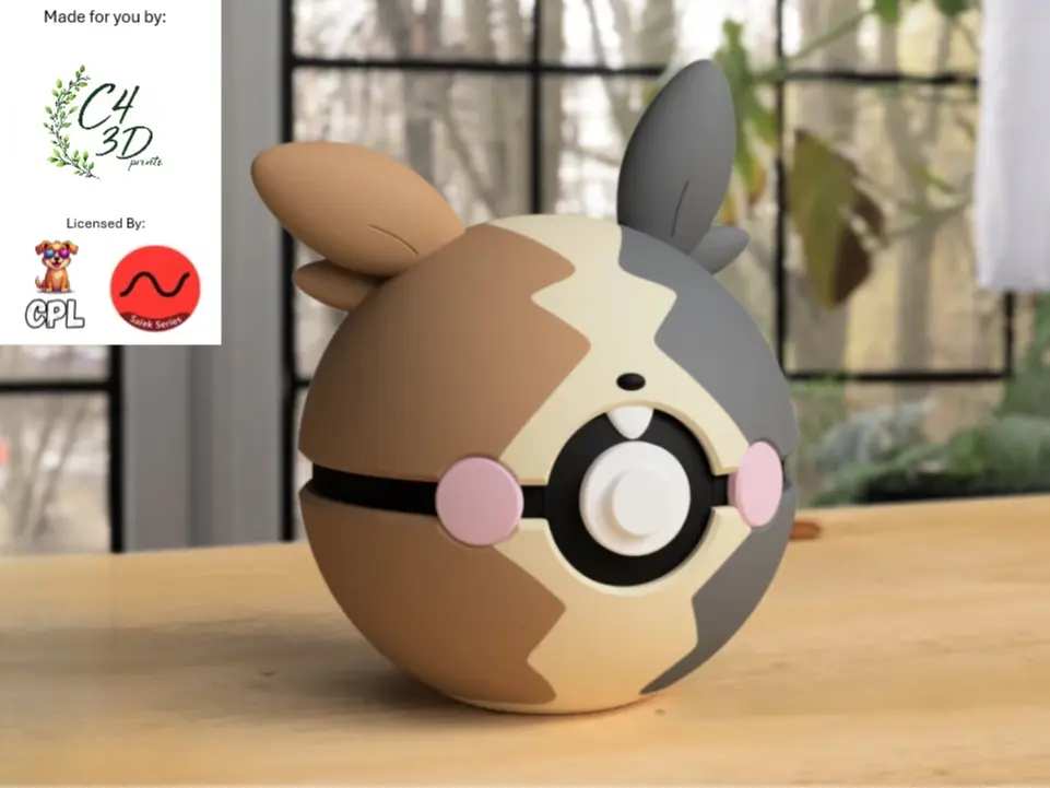 Morpeko Ball - 1st Print - High-Quality PLA, 3D Printed Pokeball Figure, Decor Morpeko Ball - 1st Print - High-Quality PLA, 3D Printed Pokeball Figure, Decor
