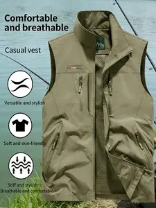 Multi-Pocket Tactical Vest for Men - Lightweight Outdoor Vest for Fishing, Hunting, Photography & Travel sport jacket tiktokshopspringglowup
