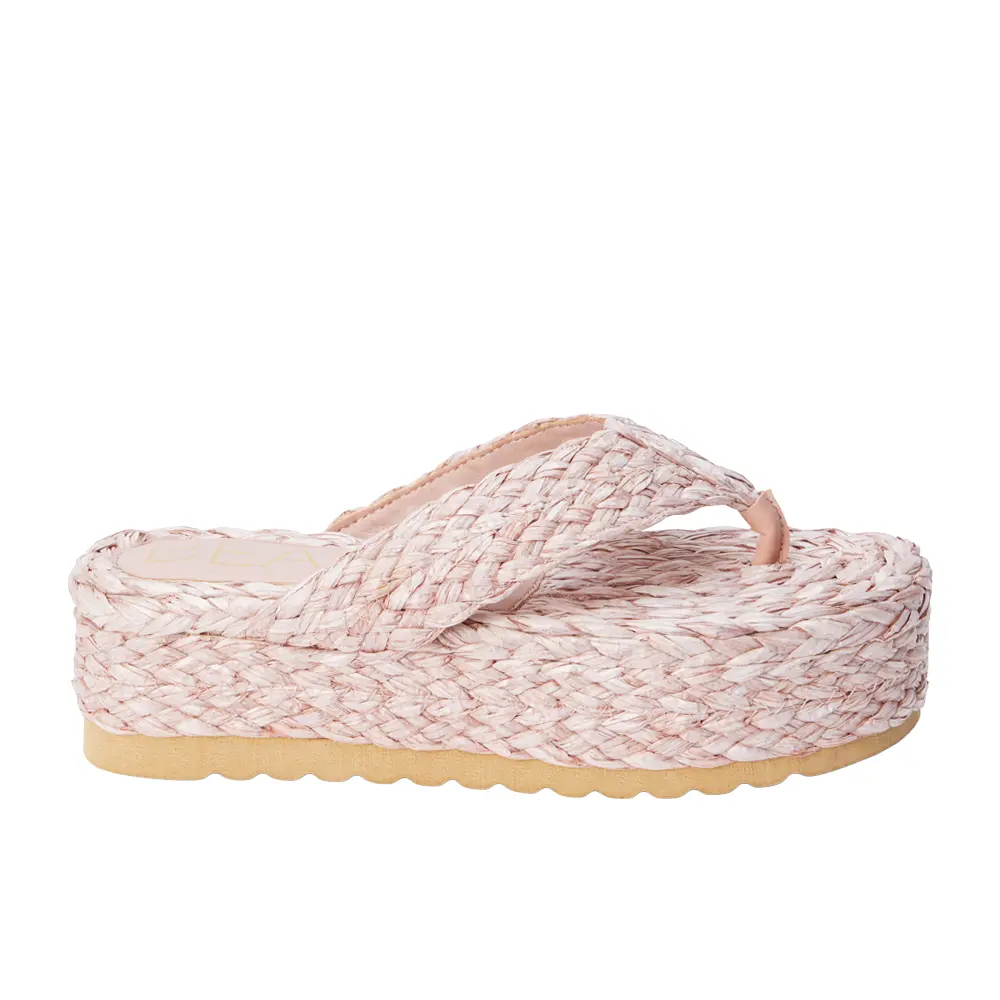 BEACH by Matisse Womens Sailor Platform Espadrille Casual Sandals Casual Mid Heel 2-3" - Pink