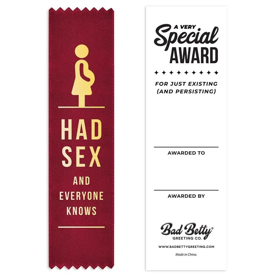"HAD S#% And Everyone Knows" Funny Award Ribbon  Gag Gift Joke Prize