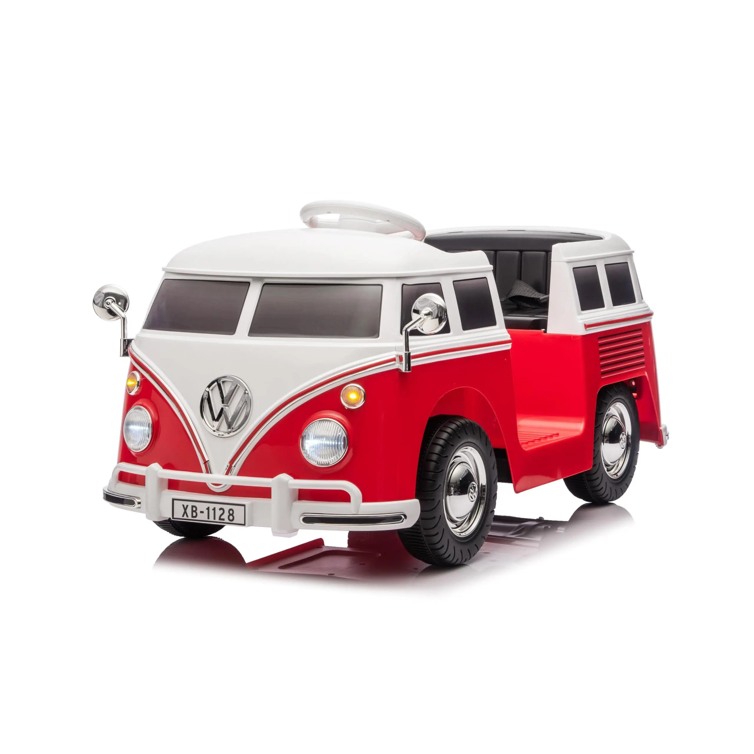 Licensed Volkswagen 6V 4.5AH Battery Electric Ride-On Bus Toy for Toddlers (3-4 Years) - Durable, Eco-Friendly Materials, Positive Energy Charger, US Standard, No Remote Control, Outdoor Play