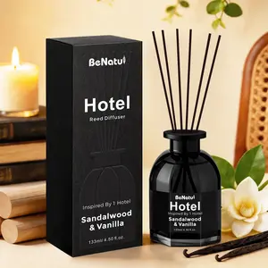 Benatu Inspired by My Way 1 Hotel Sandalwood & Vanilla Reed Diffuser Oil - 133ml 4.5 fl oz - Hotel Aromatherapy Essential Oil Pleasant Fragrant