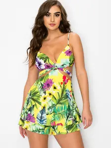 Floral Print Sleeveless Romper for Casual Wear by Comfort Lady Comfortable Soft
