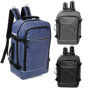 18" Deluxe Padded Back Wholesale Travel Backpack with an Organizer - Bulk Case of 12