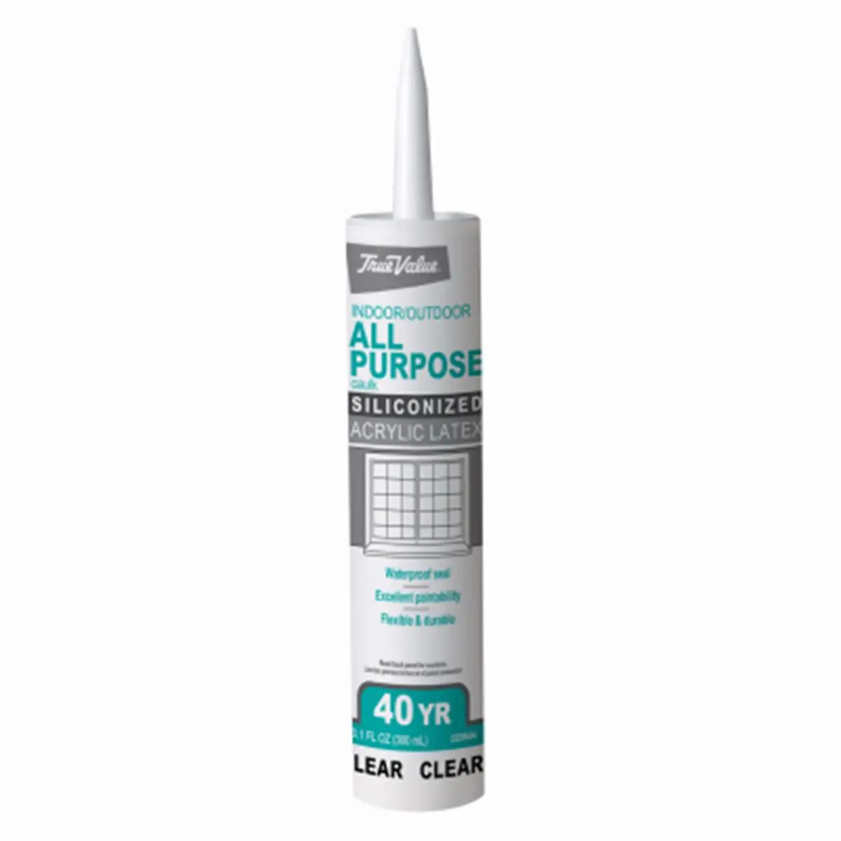 212 MAIN All-Purpose Acrylic Latex Silicone Caulk - 10.1 oz Glue Adhesive for Home Improvement & Building Supplies Repairs (Model 220504), True Value