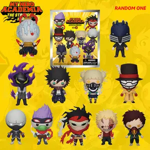 Crunchyroll Officially Licensed My Hero Academia 3D Anime Character Keyring - Surprise Mystery Bag Clip Collectible Keychain, Creative Toy Birthday Gift