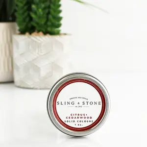 Sling and Stone for Men Solid Cologne - The Self-Made Man - Citrus+Cedarwood