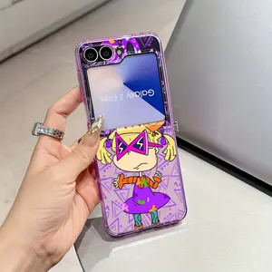 New Funnys Fashion Cool R-Rugrats phone case suitable for Samsung Galaxy Zflip 7 Zflip p5 Zflip 6 Z Flip 7 Flip 5 Flip 6 anti drop transparent soft back cover
