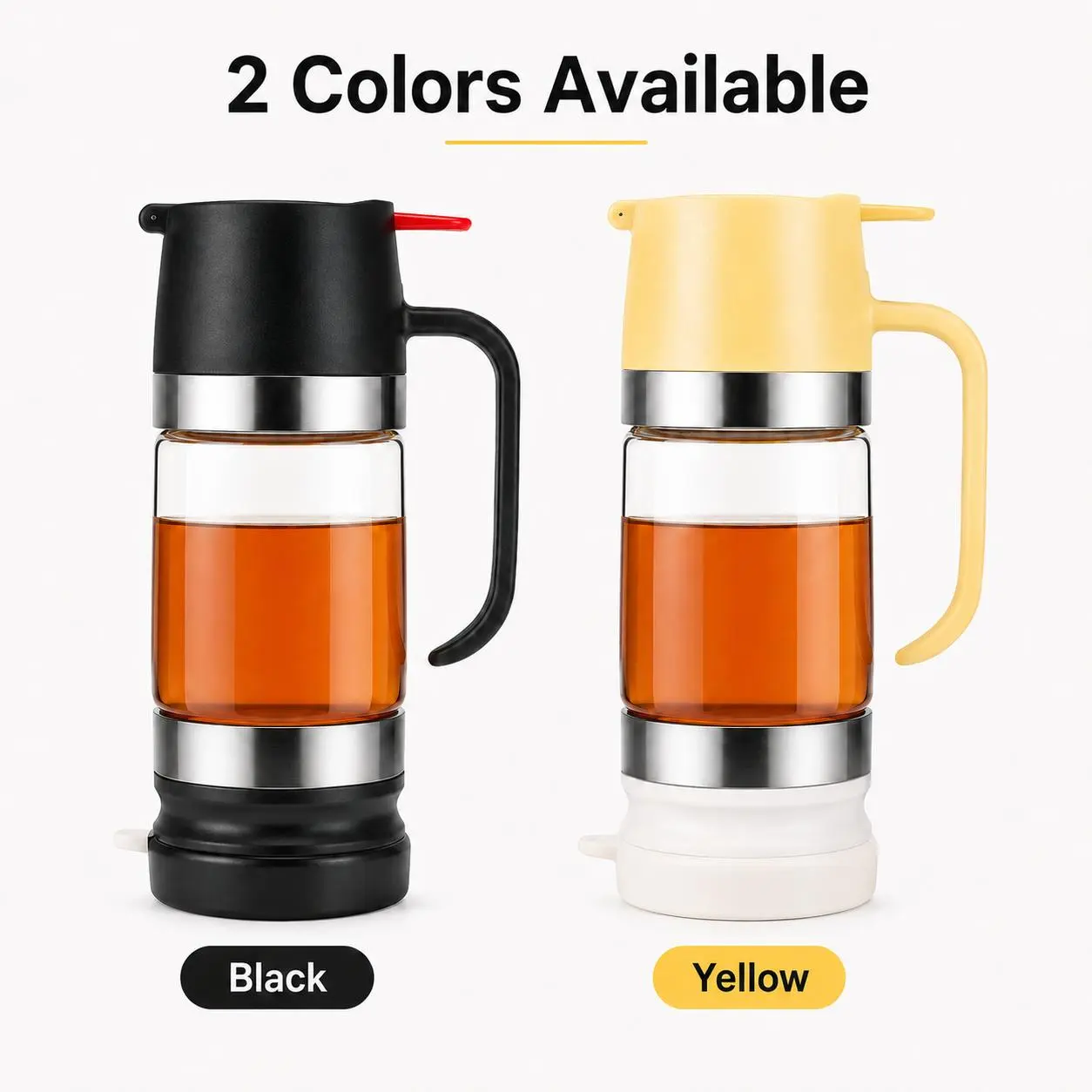 10oz Reusable Glass Honey Dispenser with Spout, Leak-Proof No-Drip Design, Handle, Easy-to-Clean Refill Bottle, Freshness-Maintaining Kitchen Container for Maple Syrup Everyday Indoor Leisure Use