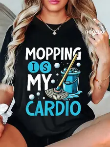 100% Cotton Funny House Cleaning Uniform For Housekeeping Housekeeper T-Shirt