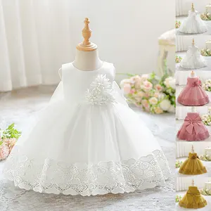 3-8Y Kids Clothes 0006 Pink Flower Girls Frock Ball Gown Pageant Children Elegant Princess Prom Host Formal Evening Party Banquet Cocktail Dress